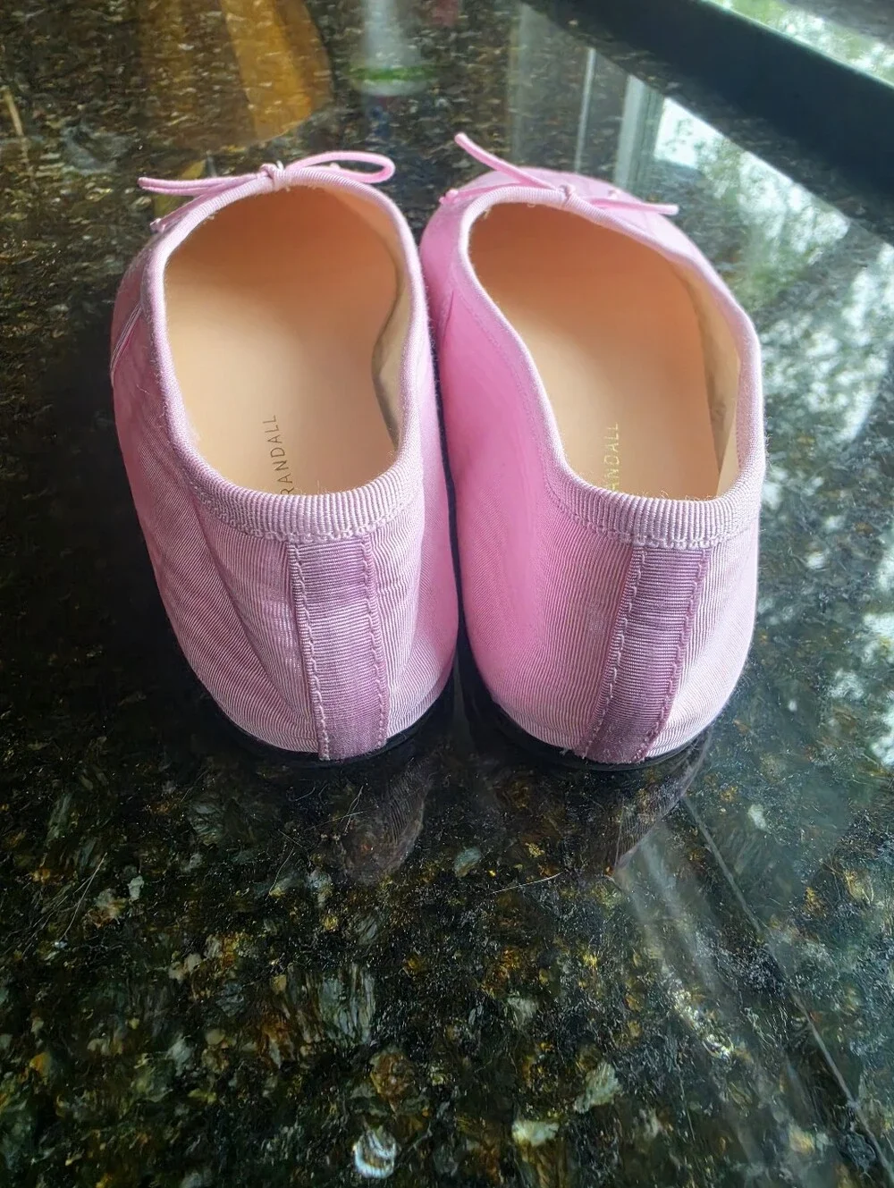 Loeffler Randall Landon Ballet Flat in Powder Pink Moiré Sz 7.5